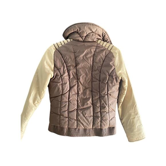 Vintage Robbe Ski jacket Brown & Beige Lightweight Zip Up Quilted Size small - Picture 4 of 6